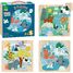 3 puzzles Animales del mundo V8530 Vilac 2