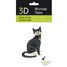 Modelo 3D de papel Gato blanco y negro FRI-11759 Fridolin 2