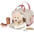 Perro con bolsa y set de cuidados rosa LE12838 Small Foot company 2