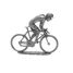 Figura ciclista P escalador para pintar FR-P Grimpeur Non peint Fonderie Roger 1