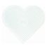 Placa de corazón grande con cuentas de plástico Midi blancas HAMA-233 Hama 2