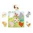 Puzzle táctil de la granja 5 piezas J07129 Janod 2