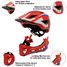 Casco integral rojo M KMHFF03M Kiddimoto 2