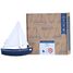 Barco Sloop azul marino 21cm TI-N202-SLOOP-BLEU-MARINE Maison Tirot 2