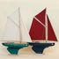 Velero Saint Germain II verde 40cm TI-ST-GERMAIN-VERT-ANGLAIS-40 Maison Tirot 3