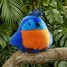 Peluche pájaro Loro Rey 15 cm HO3438 Histoire d'Ours 3