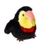 Peluche pájaro Tucán 15 cm HO3443 Histoire d'Ours 1
