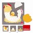 Puzzle huevo de gallina pollito GO53027-4036 Goula 2