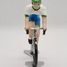 Figurita ciclista R Maillot verde y blanco azul FR-R17 Fonderie Roger 4