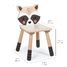 Silla infantil de madera Mapache 30 x 30 x 47 cm TL8824 Tender Leaf Toys 3