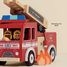 Camión de bomberos de madera roja TV427 Le Toy Van 4