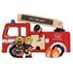 Camión de bomberos de madera roja TV427 Le Toy Van 1