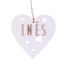 Adorno corazón de madera blanco personalizable VI-CR11 Vintiun 1