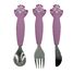Cubiertos de 3 piezas en silicona Mrs Peacock TX-96-465 Trixie 1