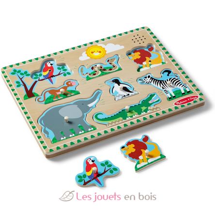 Puzzle de sonidos animales del zoológico MD00727 Melissa & Doug 2