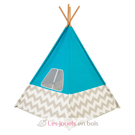 Tipi - turquesa con chevron gris y blanco KI00223-4337 Kidkraft 1