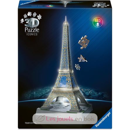 Puzzle 3D Torre Eiffel iluminada 216 piezas RAV12008024 Ravensburger 1