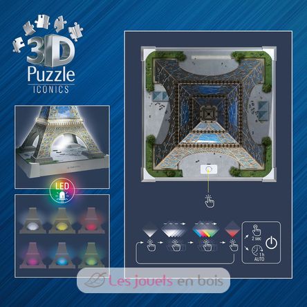 Puzzle 3D Torre Eiffel iluminada 216 piezas RAV12008024 Ravensburger 5