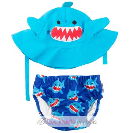 Maillot y gorra Shark (6-12M) ZOO-122-010-014 Zoocchini 1
