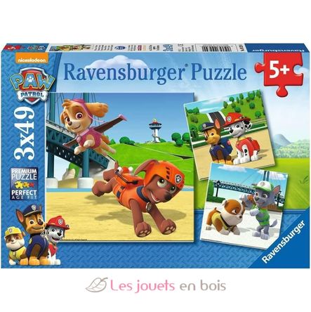 Puzzle Perros de la Paw Patrol 3x49 pcs RAV-09239 Ravensburger 1
