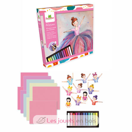 10 dibujos a pastel Bailarinas SYCREA033 Sycomore 3