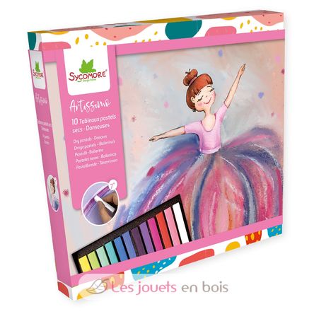 10 dibujos a pastel Bailarinas SYCREA033 Sycomore 1