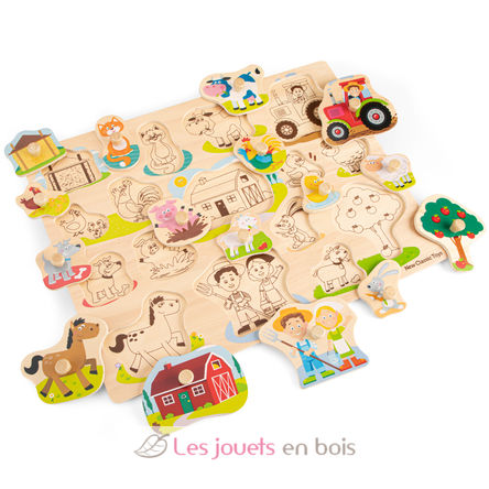 Gran puzzle Granja 16 piezas NCT10440 New Classic Toys 3