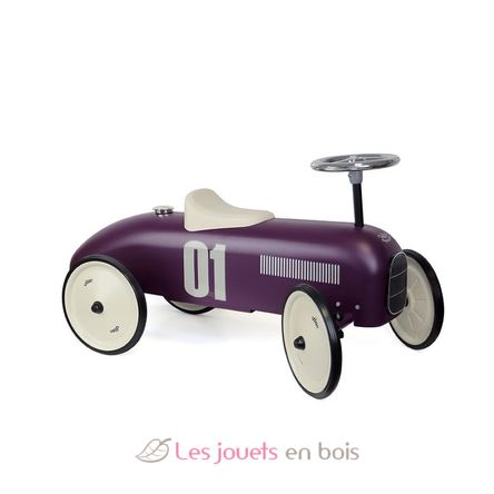 Coche de carreras correpasillos de metal color berenjena V1054 Vilac 1