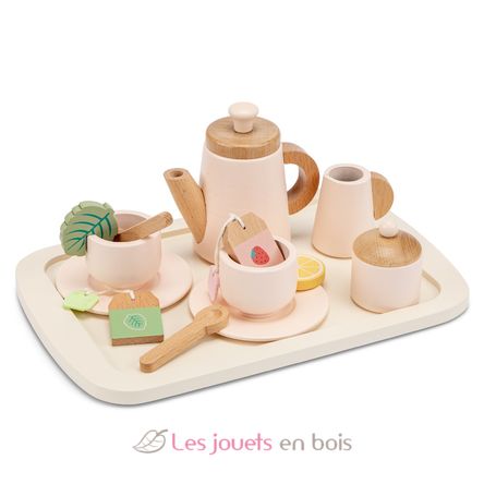 Juego de té de madera con bandeja NCT10623 New Classic Toys 1