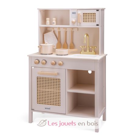 Cocina de madera y ratán rosa NCT11046 New Classic Toys 1