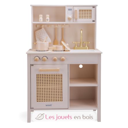Cocina de madera y ratán rosa NCT11046 New Classic Toys 2