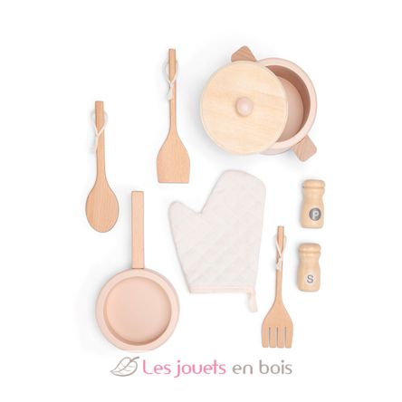 Cocina de madera y ratán rosa NCT11046 New Classic Toys 5