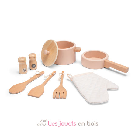 Cocina de madera y ratán rosa NCT11046 New Classic Toys 6