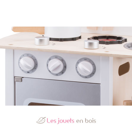 Cocina de madera blanca y gris NCT11053 New Classic Toys 5