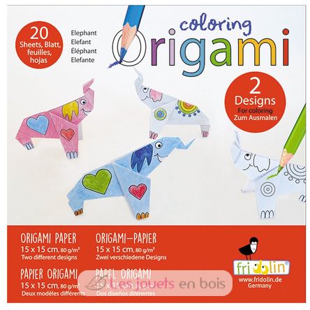 Coloring Origami - Elefante FR-11386 Fridolin 1