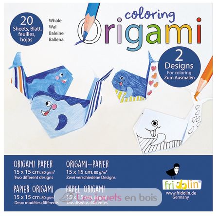 Coloring Origami - Ballena FR-11388 Fridolin 1
