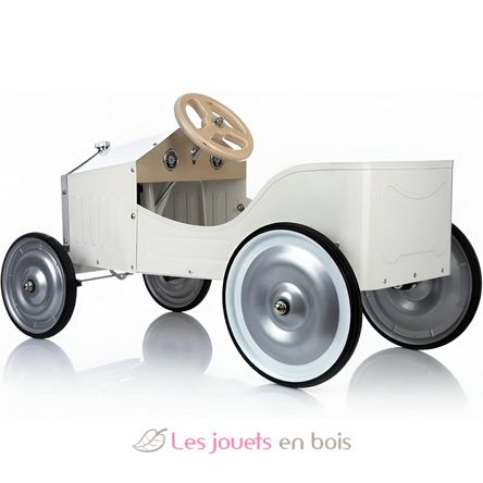 Coche de pedales de metal color marfil V1150W Vilac 13