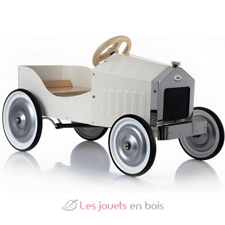Coche de pedales de metal color marfil V1150W Vilac 11
