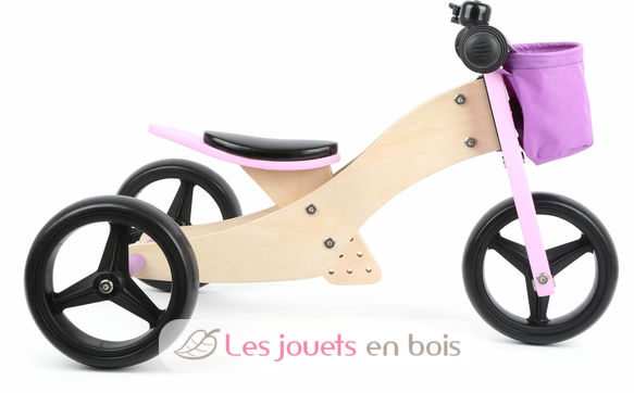 Triciclo sin pedales 2 en 1 rosa de 64 x 38 x 36 cm LE11612 Small foot company 2