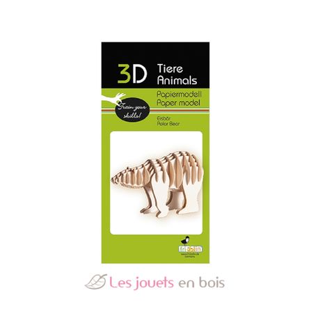 Modelo 3D de papel oso polar FR-11655 Fridolin 2