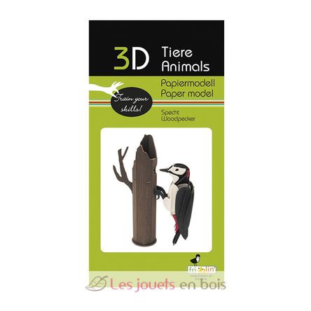 Modelo 3D de papel pájaro carpintero FRI-11687 Fridolin 2