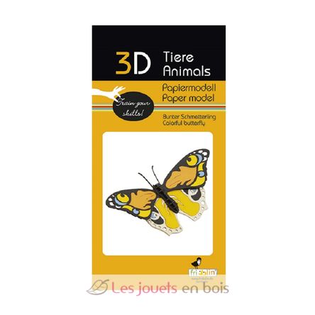 Modelo 3D de papel mariposa colorida FRI-11719 Fridolin 3