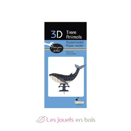 Modelo 3D de papel ballena azul FI-11725 Fridolin 2