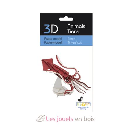 Modelo 3D de papel calamar FR-11743 Fridolin 2