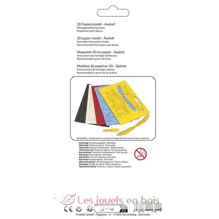 Modelo 3D de papel Axolotl FR-11755 Fridolin 3