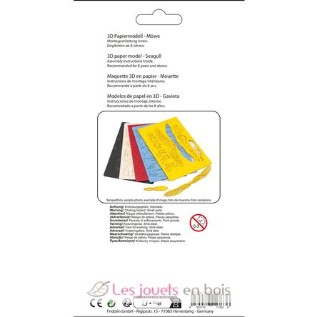 Modelo 3D de papel gaviota FRI-11763 Fridolin 4