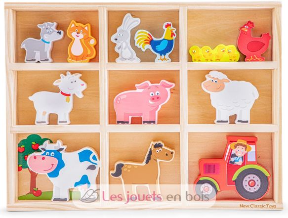 Figuras de madera Animales de la granja NCT11850 New Classic Toys 4