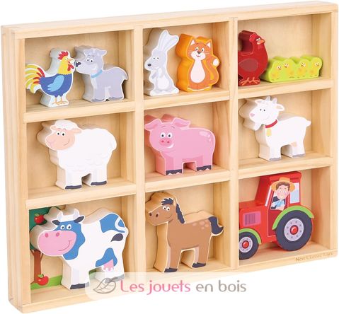 Figuras de madera Animales de la granja NCT11850 New Classic Toys 1