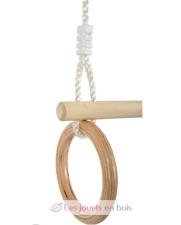 Trapecio con anillos de gimnasia en madera LE11909 Small foot company 2