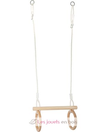 Trapecio con anillos de gimnasia en madera LE11909 Small foot company 1